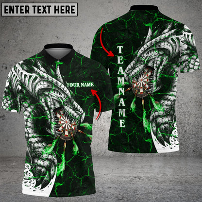 Magma Dragon Personalized Darts Button Polo