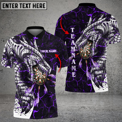Magma Dragon Personalized Darts Button Polo