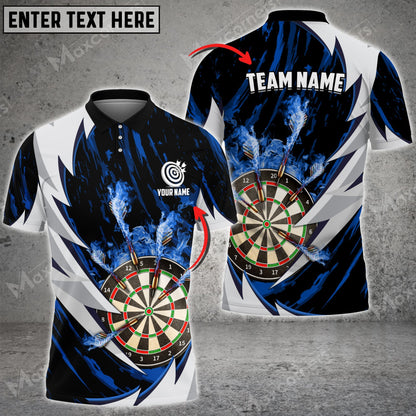 Fire Thunderstorm for Team Design Personalized Darts Button Polo
