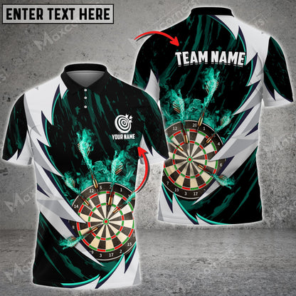 Fire Thunderstorm for Team Design Personalized Darts Button Polo
