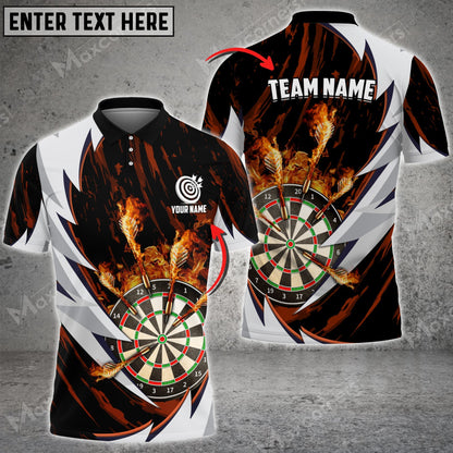 Fire Thunderstorm for Team Design Personalized Darts Button Polo