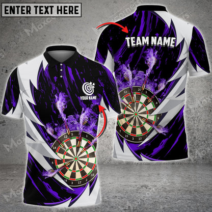 Fire Thunderstorm for Team Design Personalized Darts Button Polo