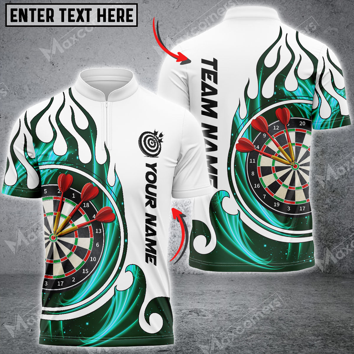 Fire Blaster Personalized Darts Button Polo