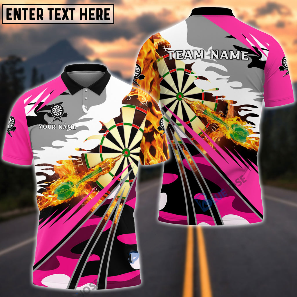 Team Board Fire Splash Personalized Darts Button Polo