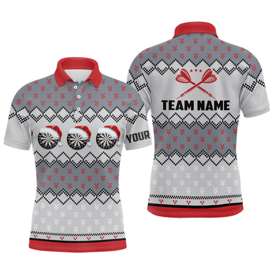 Christmas Santa Personalized Darts Button Polo