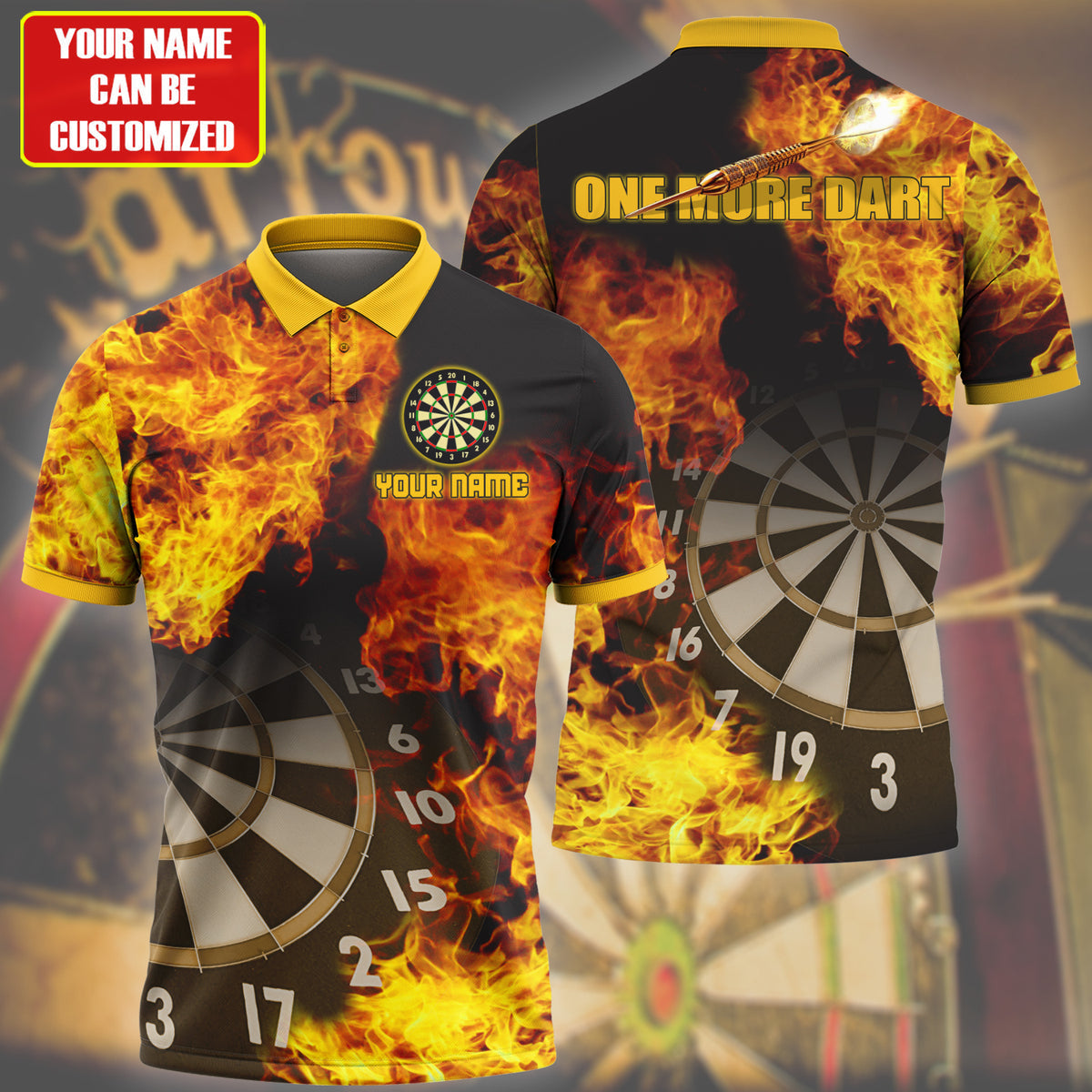 Lovers Personalized Darts Button Polo
