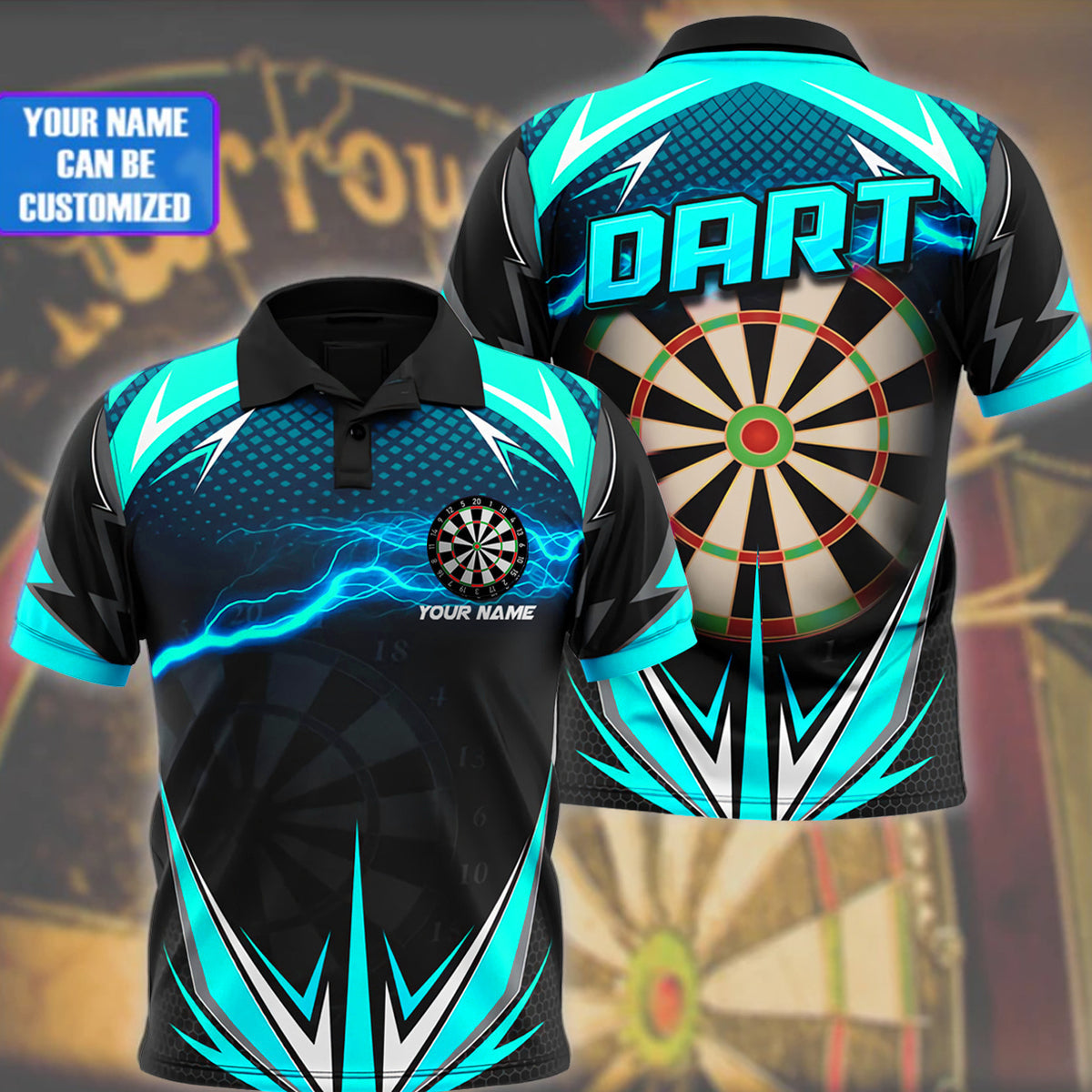 With Personalized Darts Button Polo