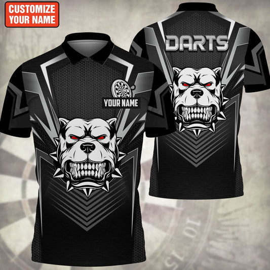 Animal Personalized Darts Button Polo