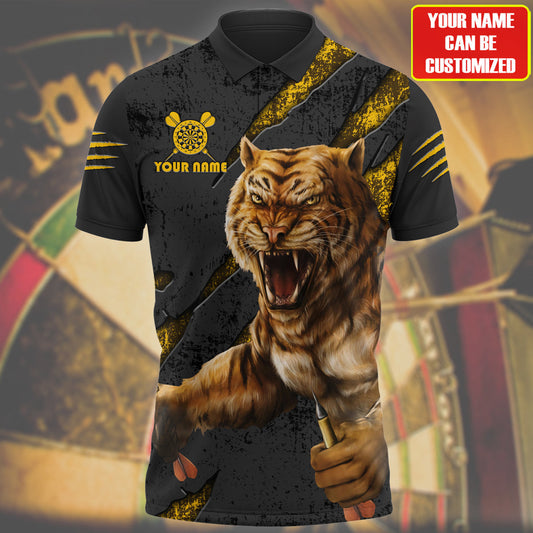 Tiger Personalized Darts Button Polo