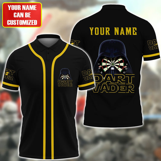 Vader Funny for Player Personalized Darts Button Polo