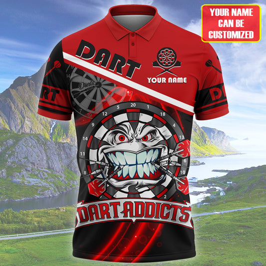 Addicts Personalized Darts Button Polo