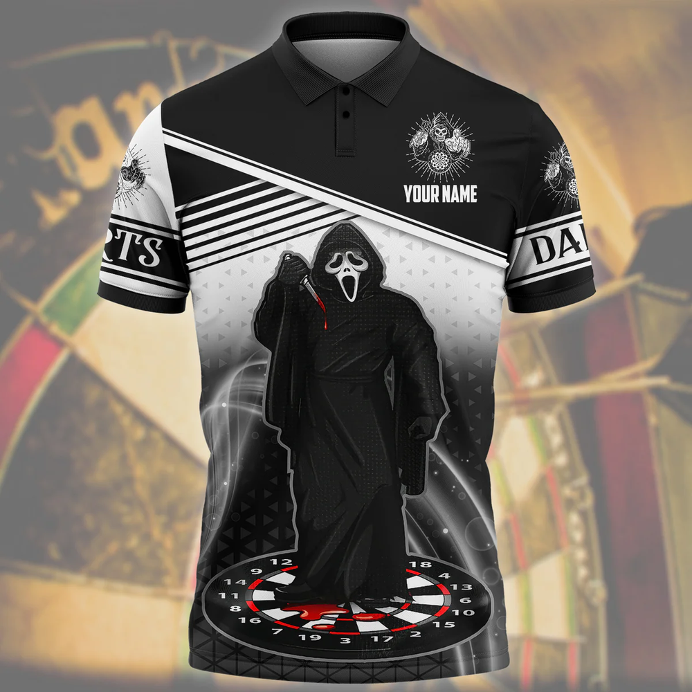 Horror Your Personalized Darts Button Polo