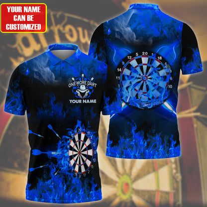 Purple Flame Personalized Darts Button Polo