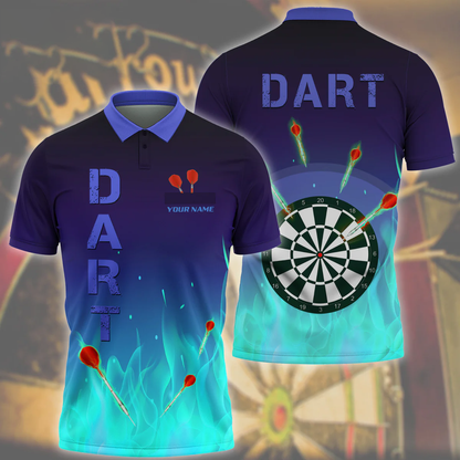 Game Fire Multi Color Player Player Personalized Darts Button Polo