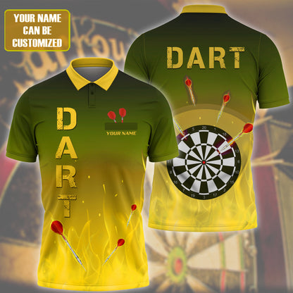 Game Fire Multi Color Player Player Personalized Darts Button Polo