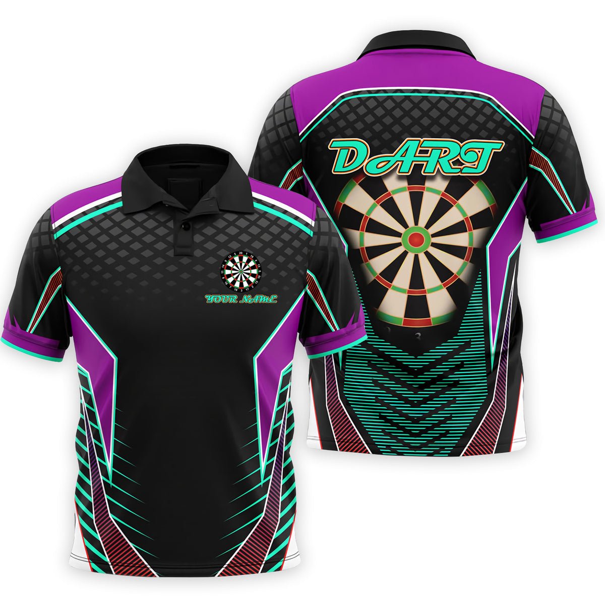 Women Personalized Darts Button Polo