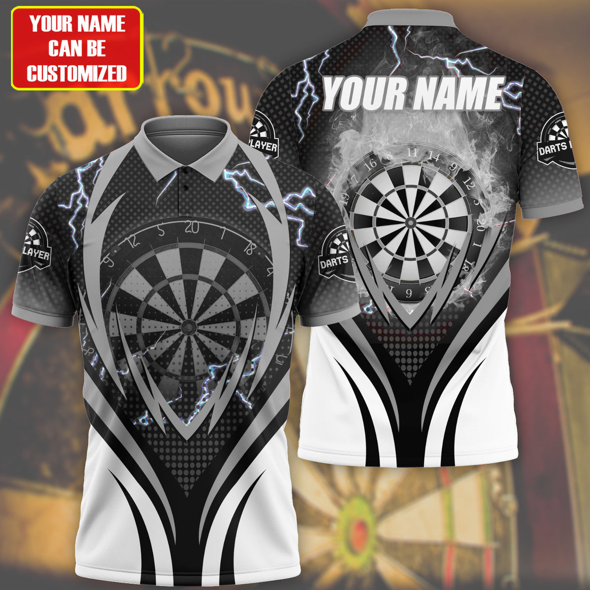 For Teams Personalized Darts Button Polo