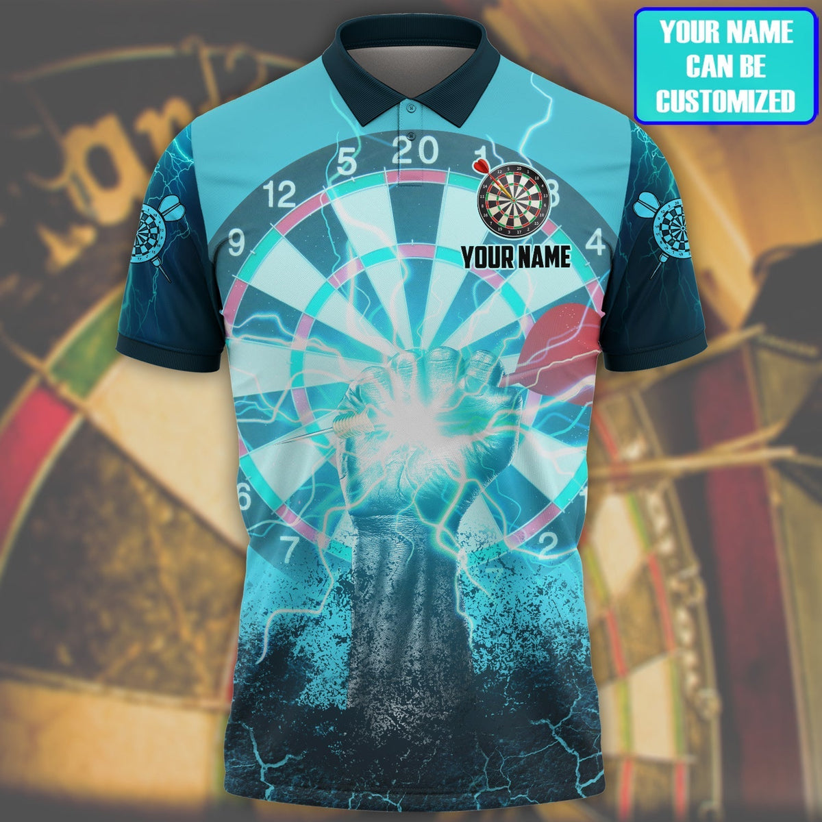Thunder Personalized Darts Button Polo