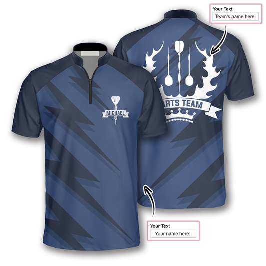 Blue Lightning and Personalized Darts Button Polo