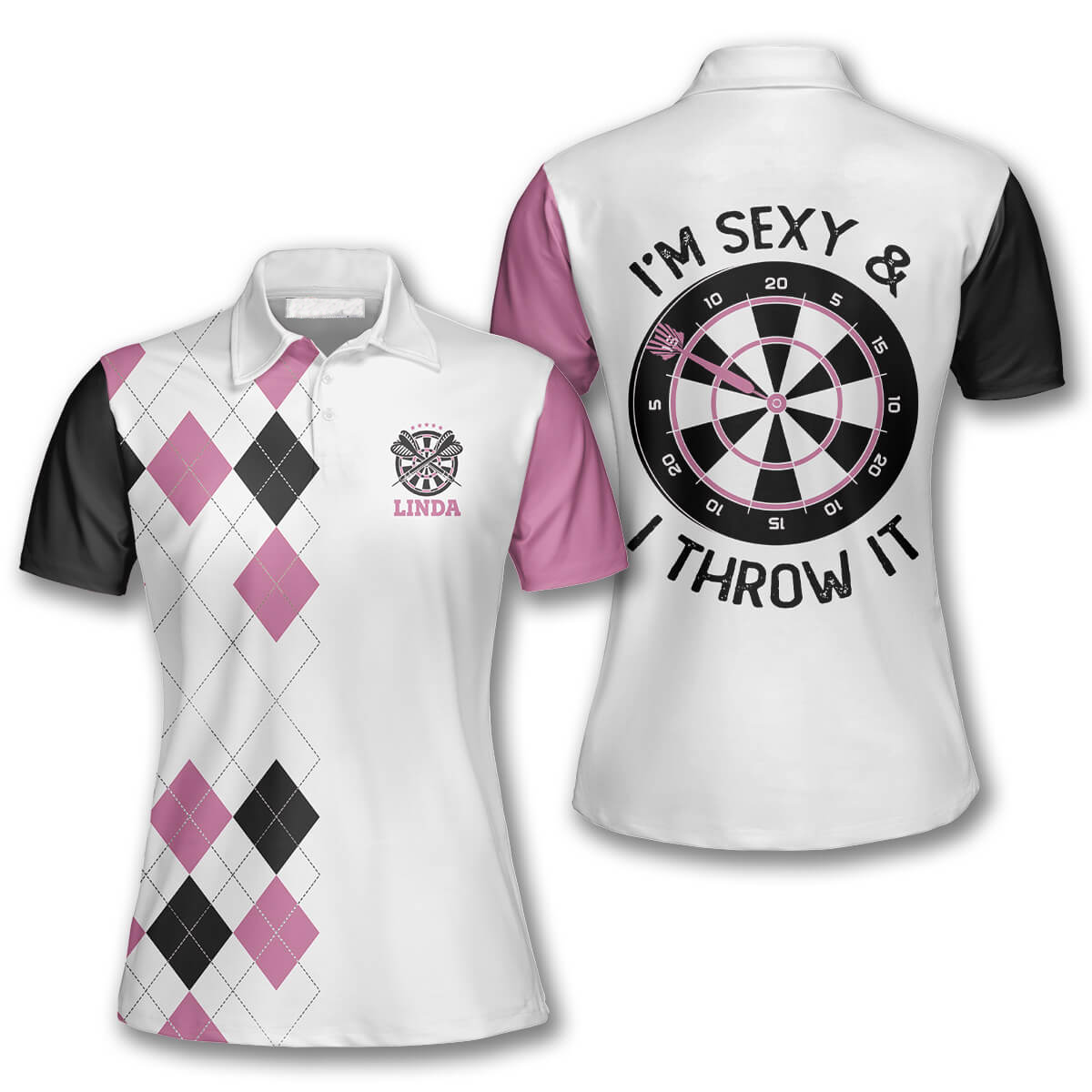 I’m Sexy and I Throw It Personalized Darts Button Polo