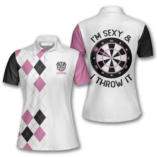 I’m Sexy and I Throw It Personalized Darts Button Polo