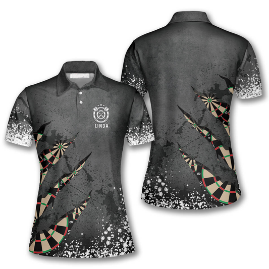 Paint Splash Personalized Darts Button Polo