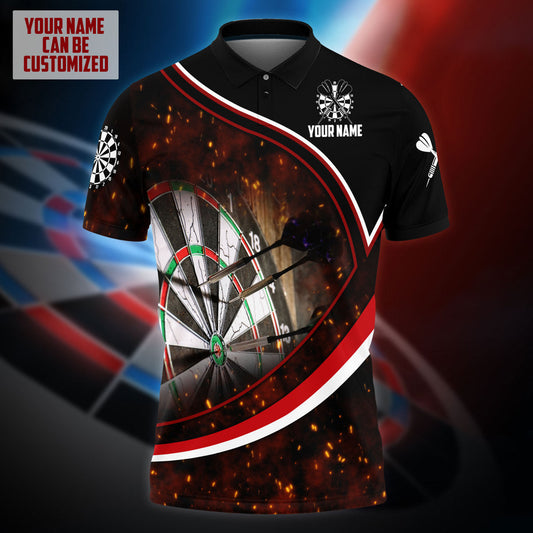 Dartboard Personalized Darts Button Polo