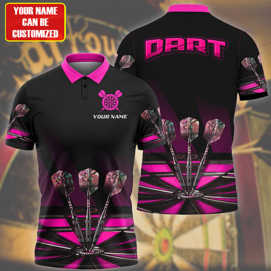 Multi Color Personalized Darts Button Polo — Design 02