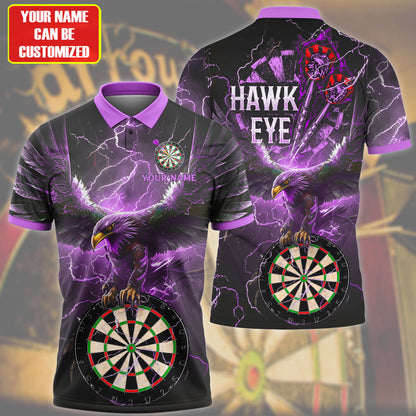 Hawkeye Multi Color for Player Personalized Darts Button Polo
