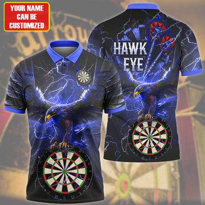 Hawkeye Multi Color for Player Personalized Darts Button Polo