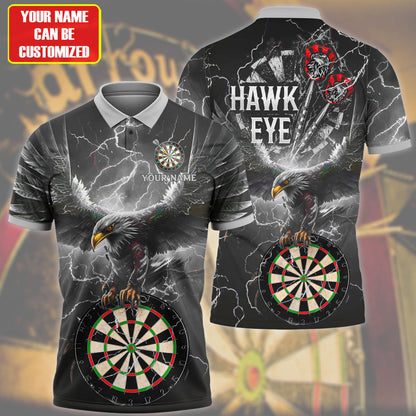 Hawkeye Multi Color for Player Personalized Darts Button Polo