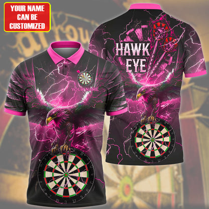 Hawkeye Multi Color for Player Personalized Darts Button Polo