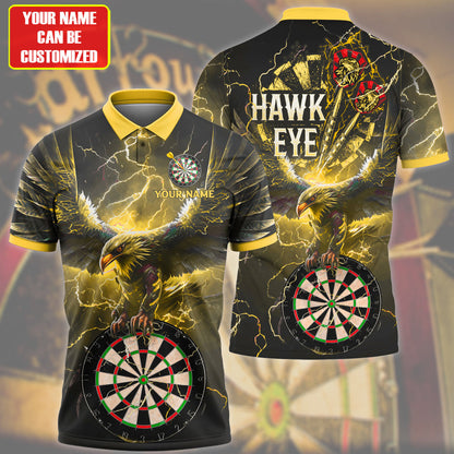 Hawkeye Multi Color for Player Personalized Darts Button Polo