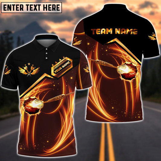 Black Fire and Personalized Darts Button Polo