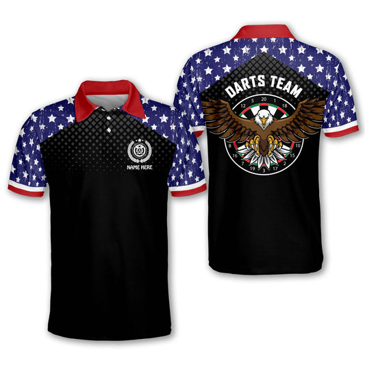 American Eagle Personalized Darts Button Polo