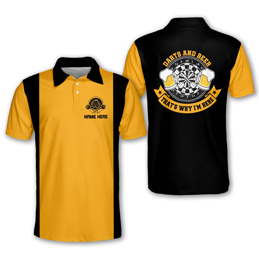 That's Why I'm Here Personalized Darts Button Polo