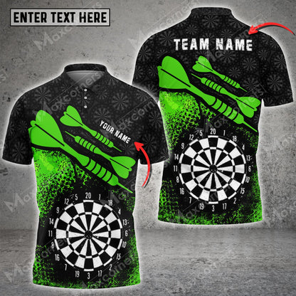 Color Options Personalized Darts Button Polo — Design 03