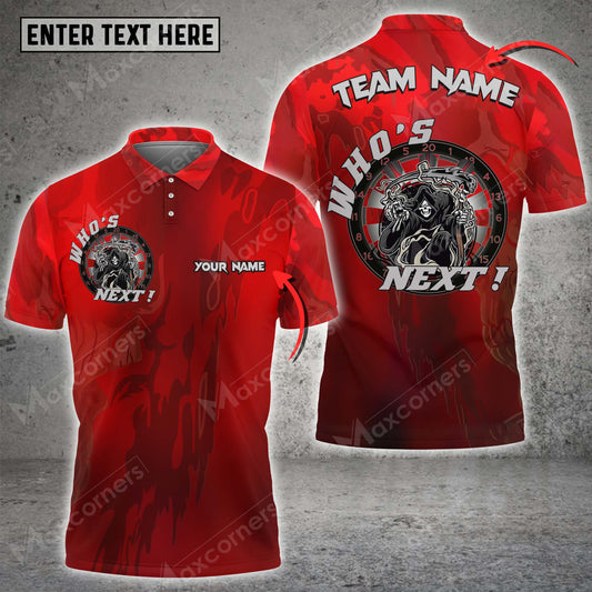 Skull Who's Next! Personalized Darts Button Polo