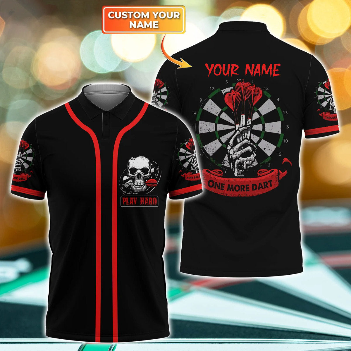 One More Personalized Darts Button Polo