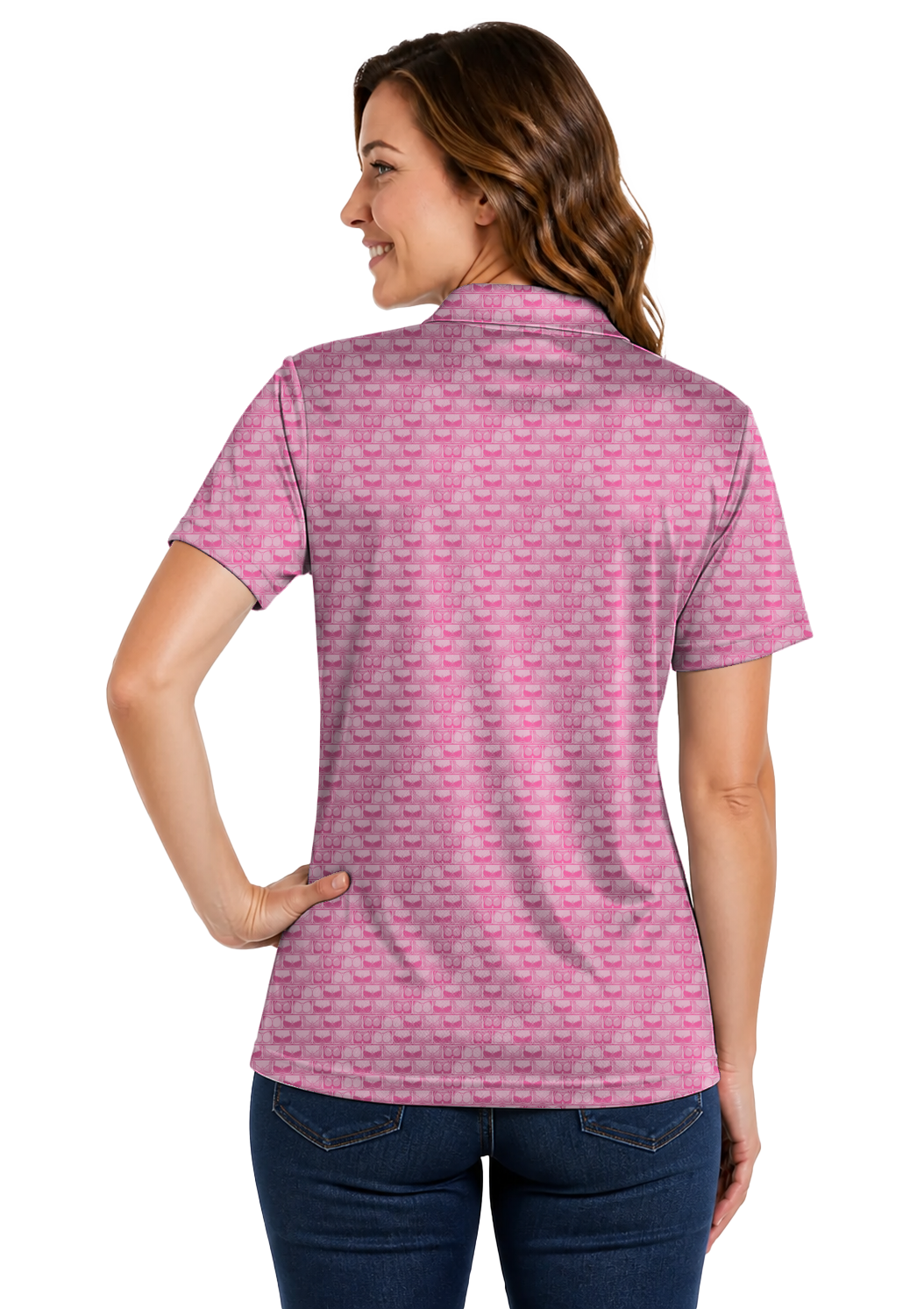 Lowrise Highleg Double Take Golf Polo Shirt 13 – female back
