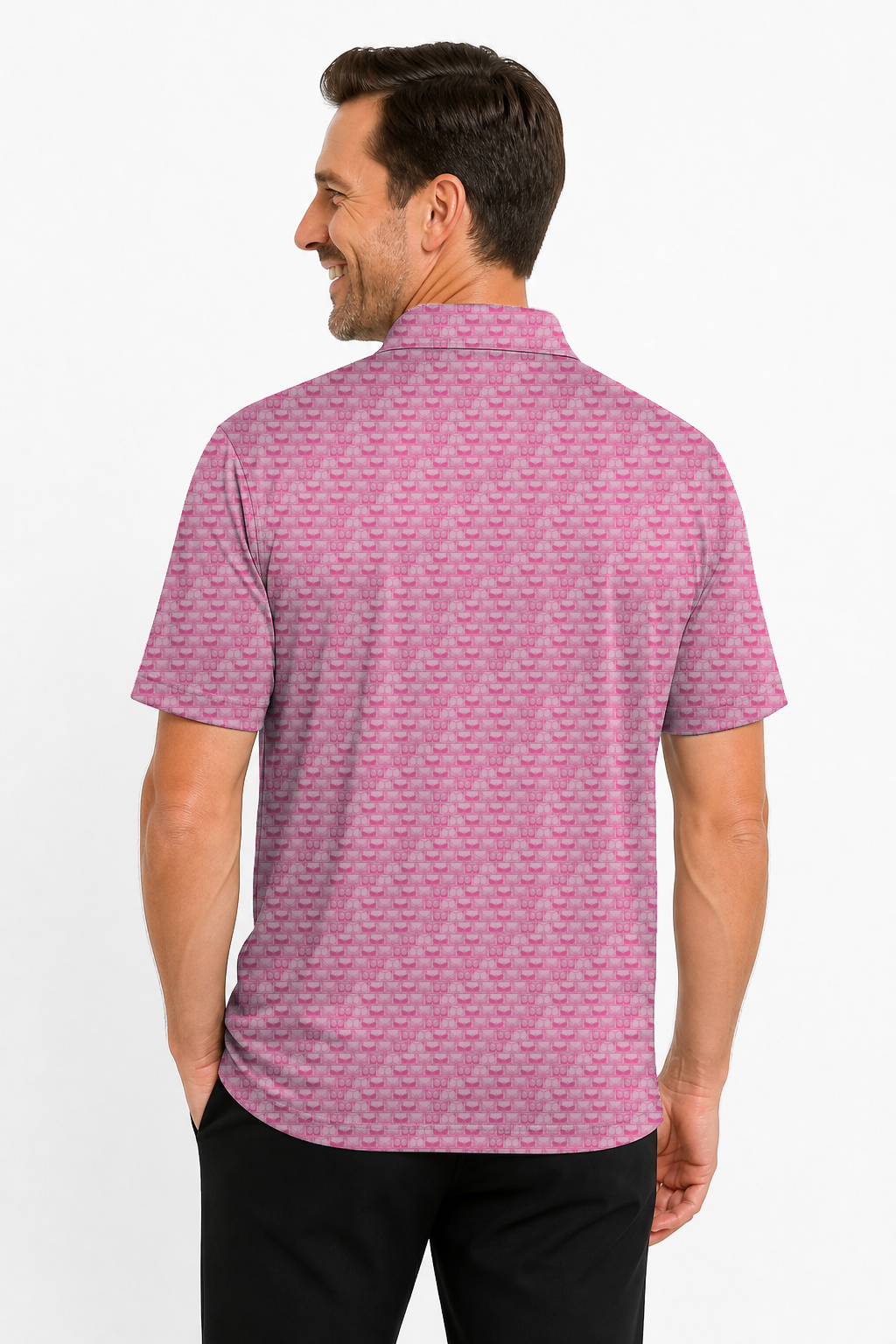 Lowrise Highleg Double Take Golf Polo Shirt 13 – male back