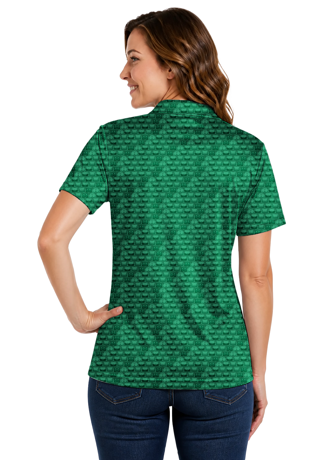 Lowrise Highleg Double Take Golf Polo Shirt 03 – female back