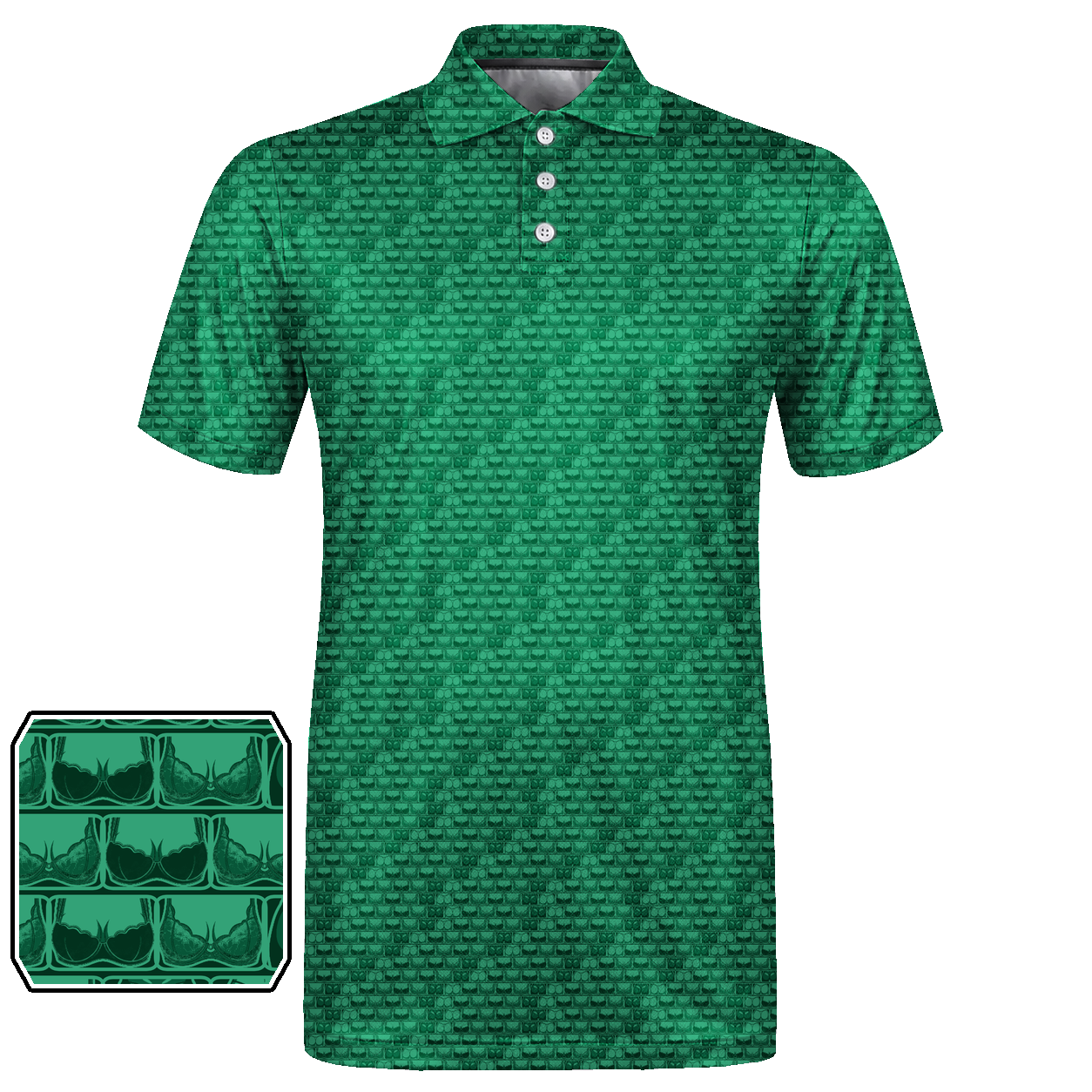 Lowrise Highleg Double Take Golf Polo Shirt 03 – flat front
