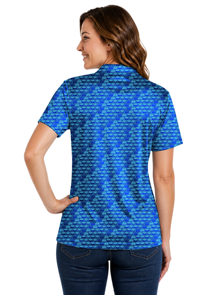 Lowrise Highleg Double Take Golf Polo Shirt 05 – female back