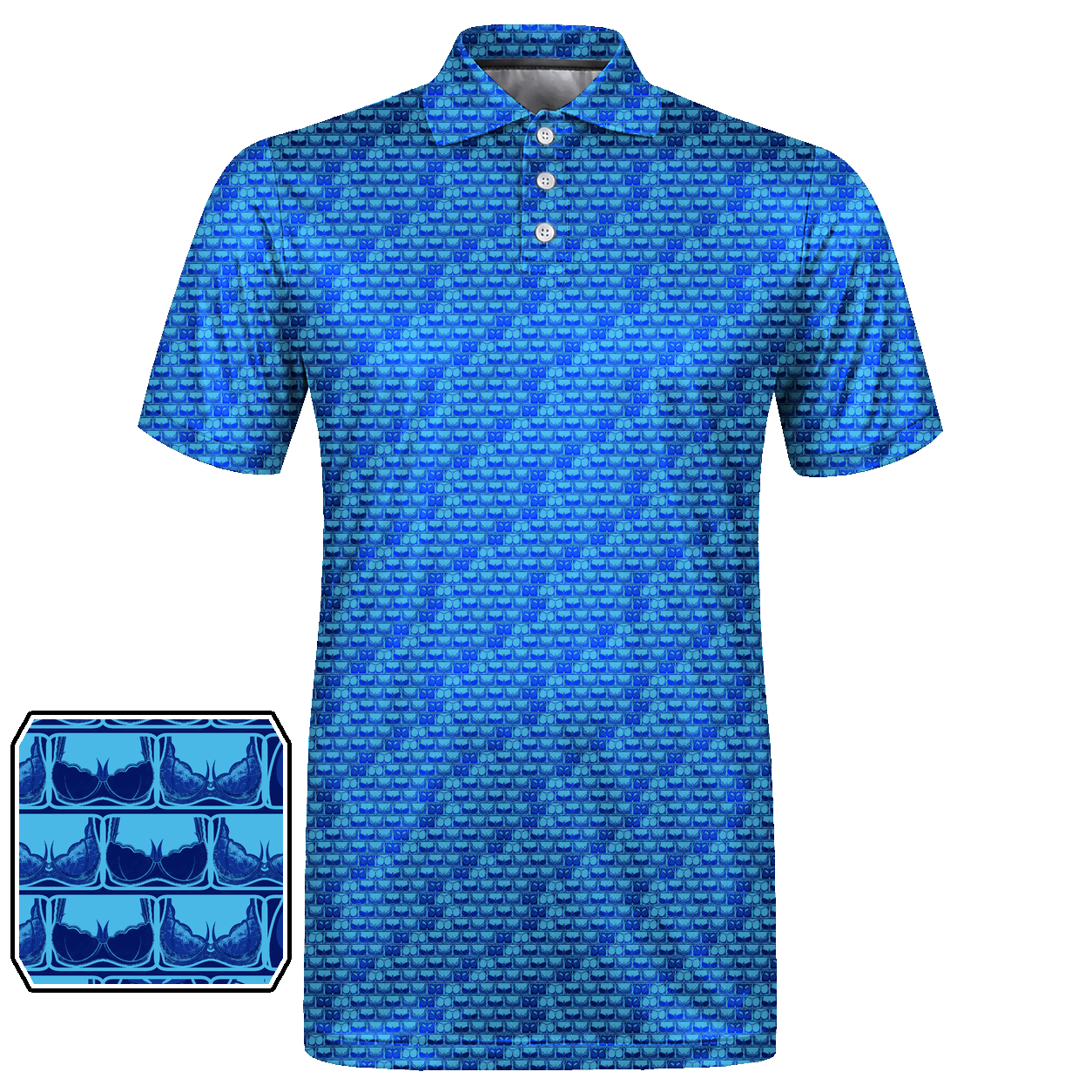 Lowrise Highleg Double Take Golf Polo Shirt 05 – flat front