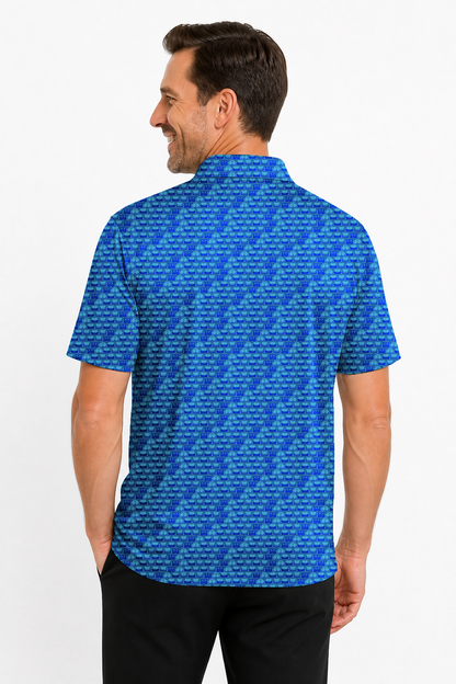 Lowrise Highleg Double Take Golf Polo Shirt 05 – male back