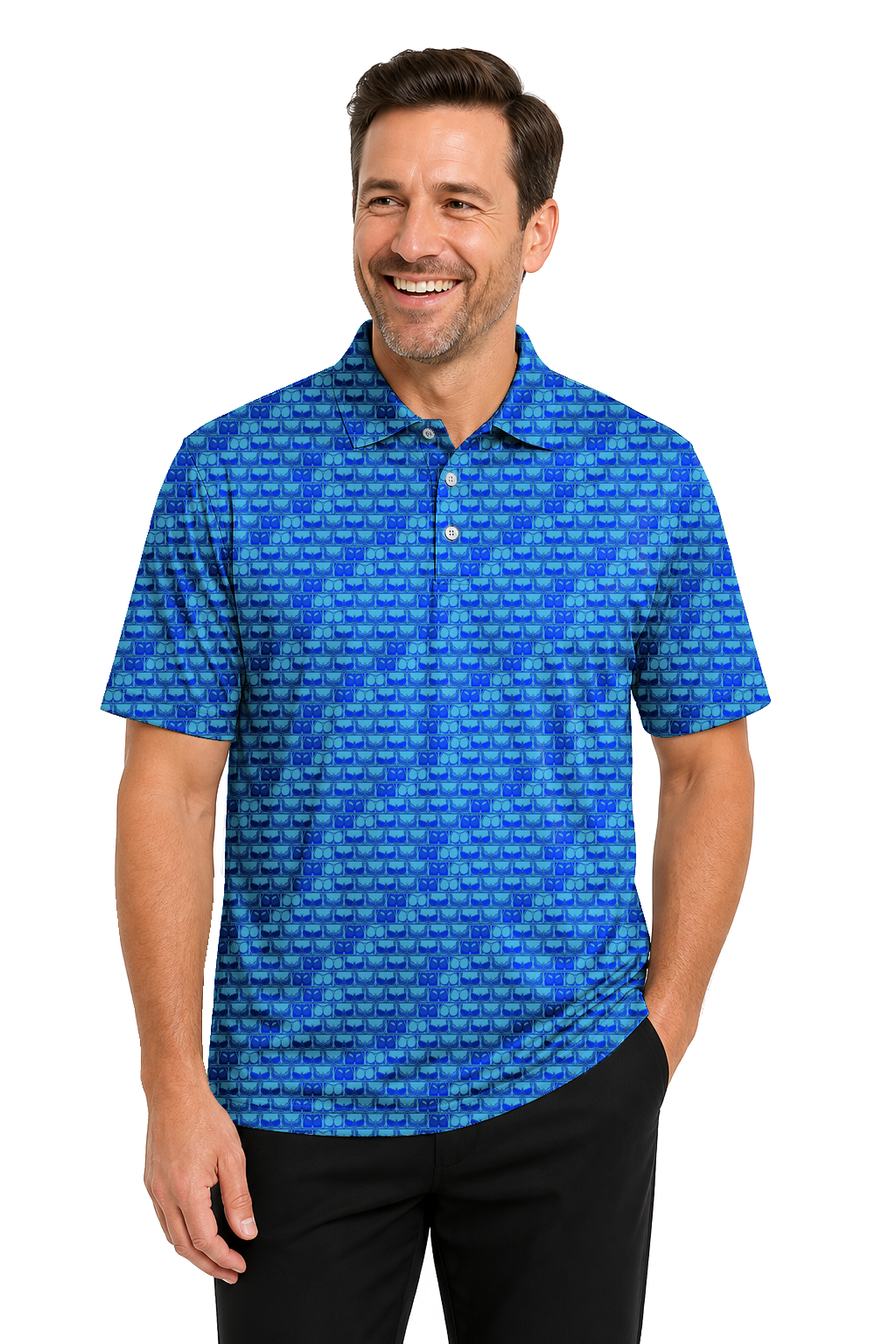 Lowrise Highleg Double Take Golf Polo Shirt 05 – male front