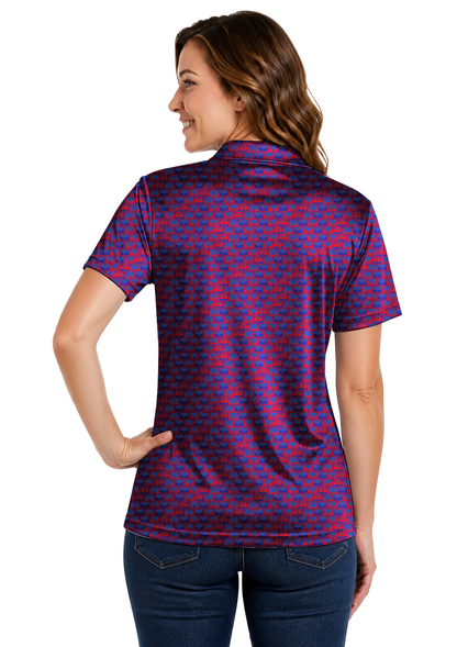 Lowrise Highleg Double Take Golf Polo Shirt 02 – female back