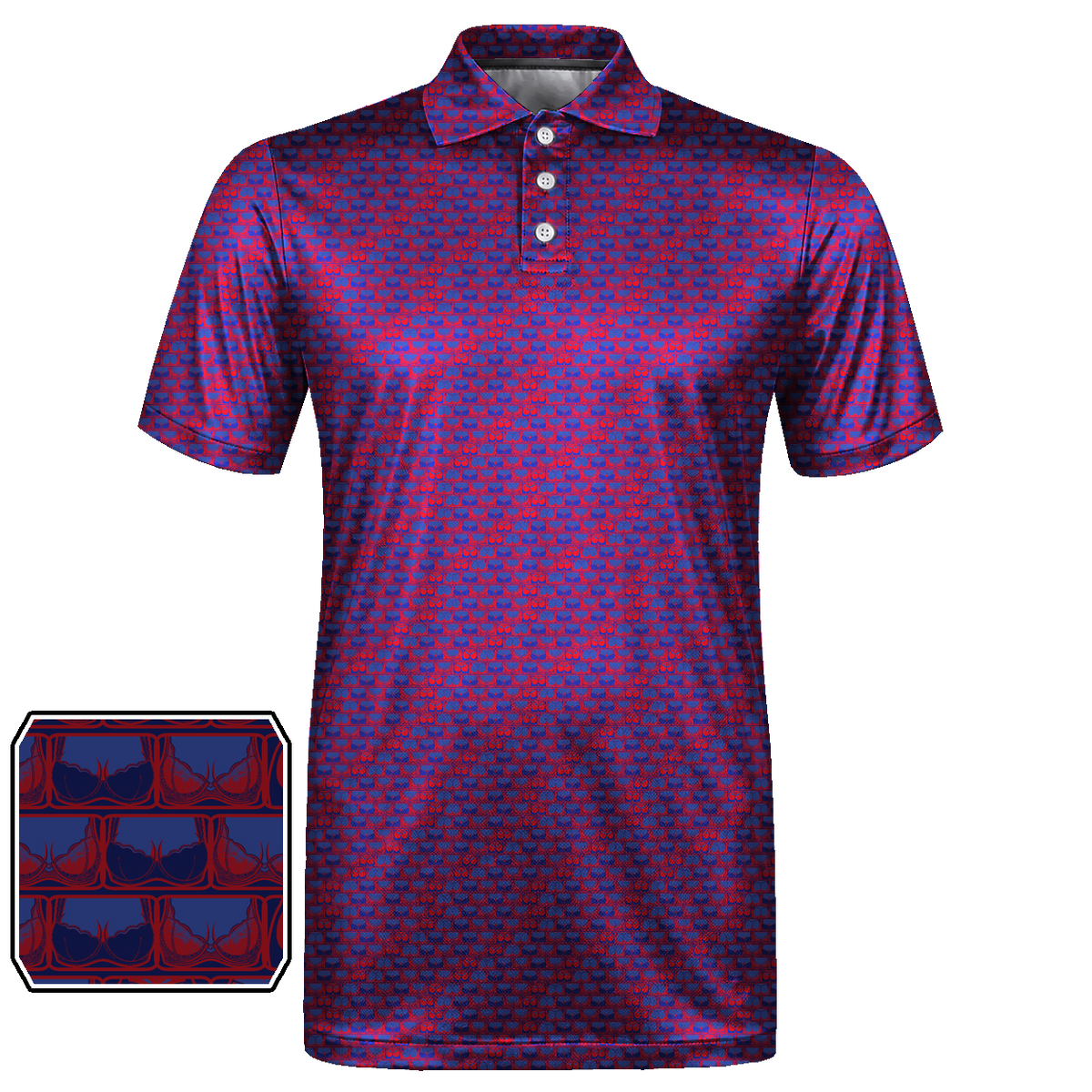 Lowrise Highleg Double Take Golf Polo Shirt 02 – flat front