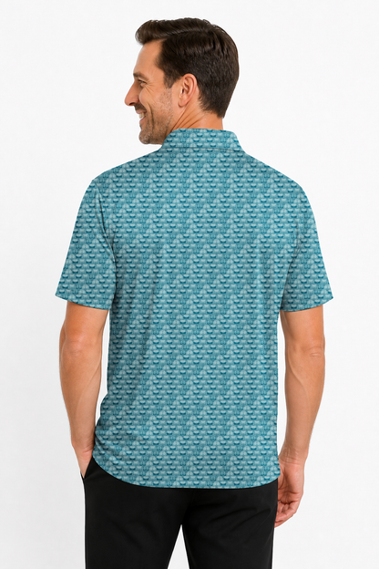 Lowrise Highleg Double Take Golf Polo Shirt 04 – male back